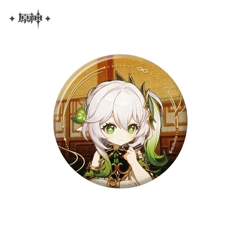 Genshin Impact The Long Way Home Series Badge & Photo Card Pendant Badge / Nahida ACG Go Anime www.acg-go.com Badge, Furina, Genshin Impact, Mavuika, Nahida, Raiden Shogun, Venti, Zhongli