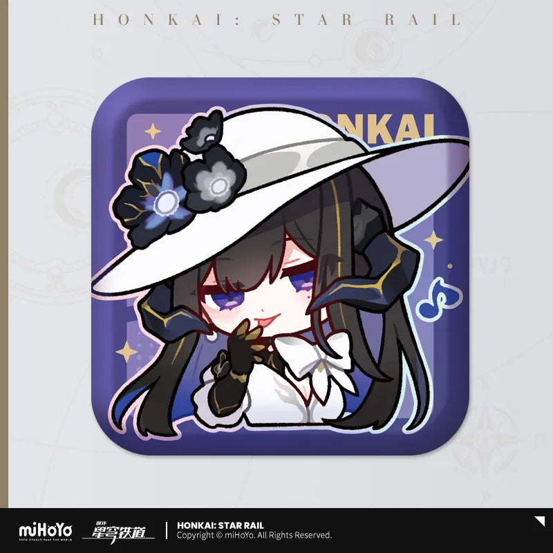 Honkai: Star Rail Pom-Pom Exhibition Series Square Tinplate Badge