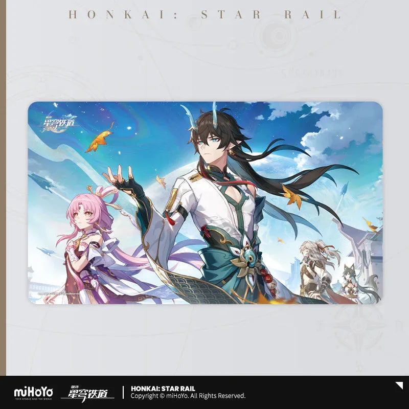 Theme Gaming Mousepad Honkai: Star Rail Celestial Eyes Above Mortal Ruins ACG Go Anime www.acg-go.com Caelus, Celestial Eyes Above Mortal Ruins, Dan Heng, Even Immortality Ends, Galactic Roaming, Gaming Mouse Pad, Himeko, Interstellar Journey, Kafka, March 7th, Office Supply, Silver Wolf, Stelle, Trailblazer, Welt