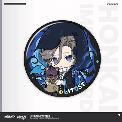 The Seven Shus Night of Encounters Series Chibi Tinplate Badge Honkai Impact 3rd Litost ACG Go Anime www.acg-go.com Ajita, Badge, Baiji, Honkai Impact 3rd, Lantern, Litost, Serapeum, Songque, Thelema