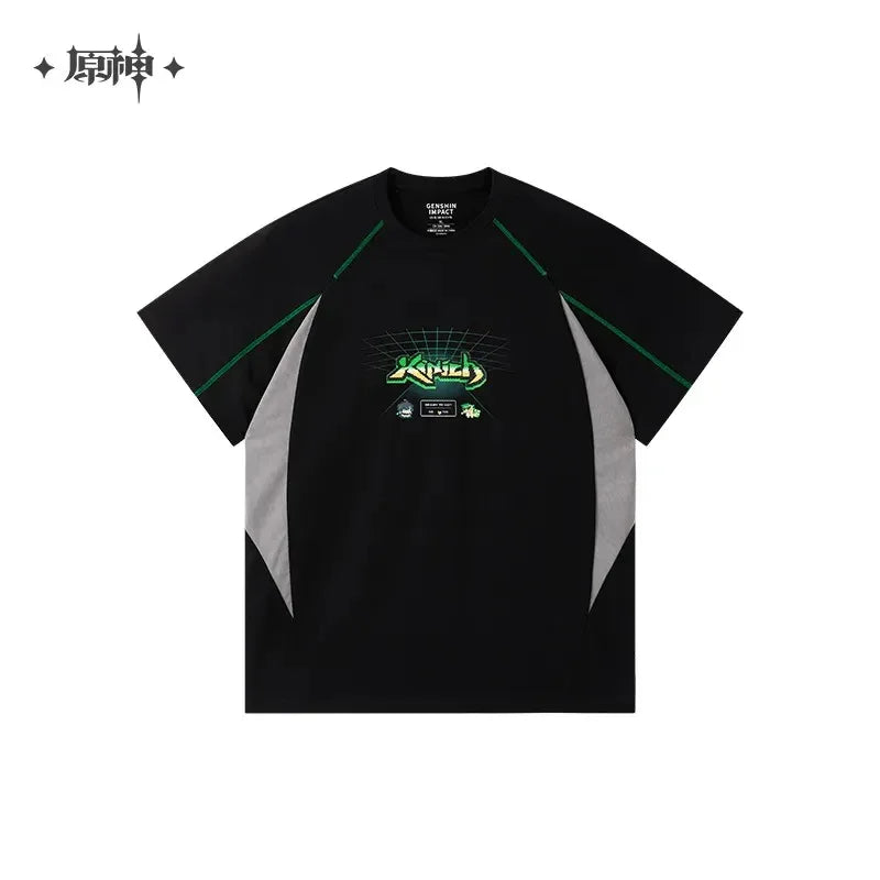Flames and Foothills Series Impression T-shirt Kinich Genshin Impact XL ACG Go Anime www.acg-go.com Apparel, Kinich, T-shirt