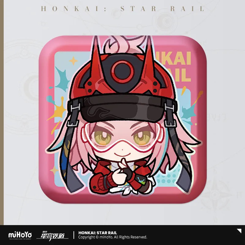 Pom-Pom Exhibition Series Square Tinplate Badge