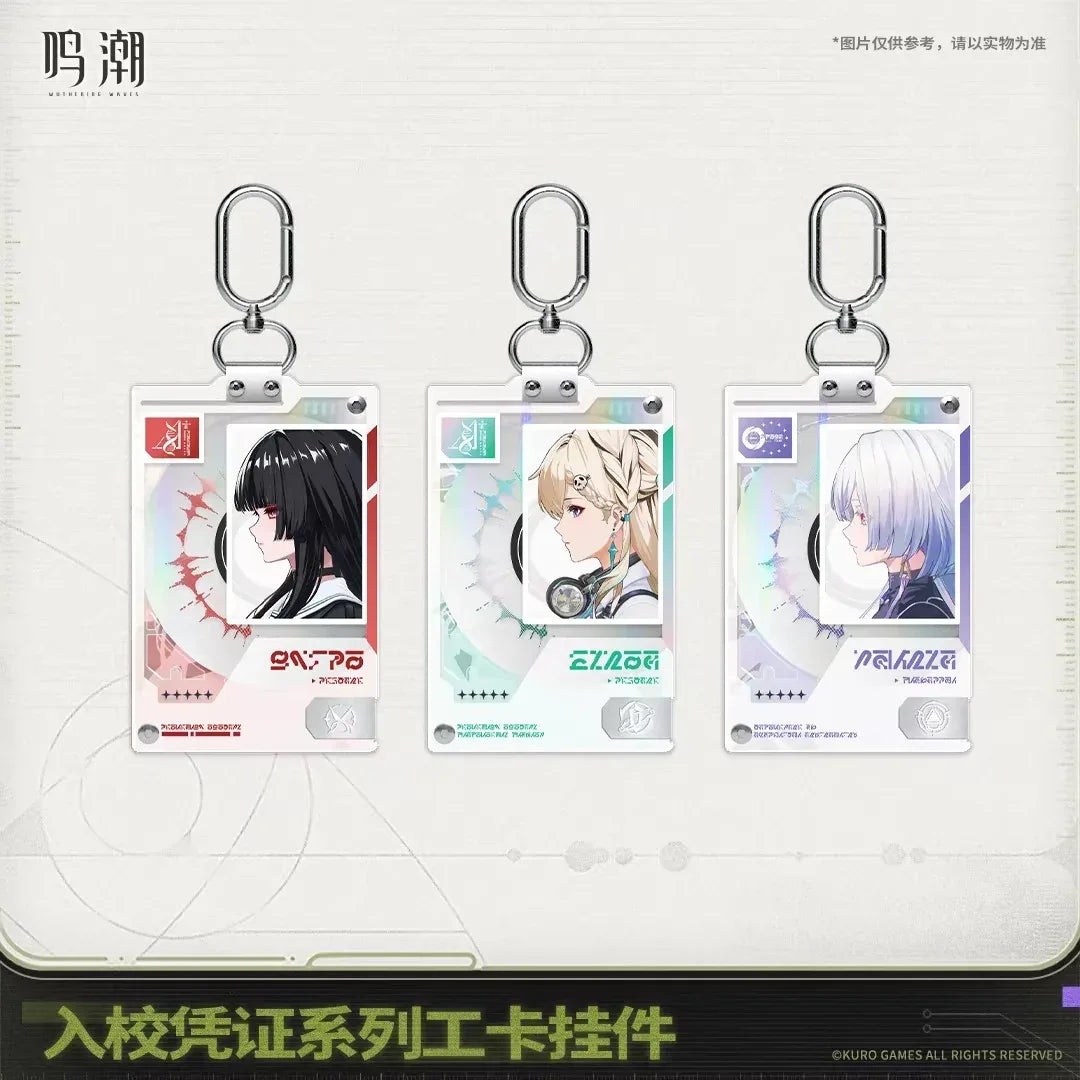Wuthering Waves School Entry Pass Series ID Keychain Chisa ACG Go Anime www.acg-go.com Chisa, Lynae, Mornye, Pendant & Keychain, Wuthering Waves