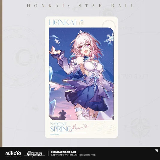 Honkai: Star Rail March 7th Nascent Spring Series Imitation Film Card (Not For Sale) Not For Sale ACG Go Anime www.acg-go.com Cardboard, Freebie, March 7th