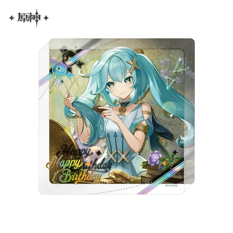 The Day of Destiny Series Thick Acrylic Coaster 2025 Faruzan ACG Go Anime www.acg-go.com Alhaitham, Arataki Itto, Baizhu, Beidou, Bennett, Candace, Charlotte, Chevreuse, Collei, Cyno, Dehya, Diluc, Diona, Fischl, Gorou, Household, Jean, Kamisato Ayato, Kirara, Lisa, Lynette, Lyney, Noelle, Paimon, Qiqi, Raiden Shogun, Rosaria, Sangonomiya Kokomi, Shenhe, Thoma, Venti, Wanderer, Xianyun, Xiao, Yae Miko, Yaoyao, Yelan, Yoimiya, Yun Jin