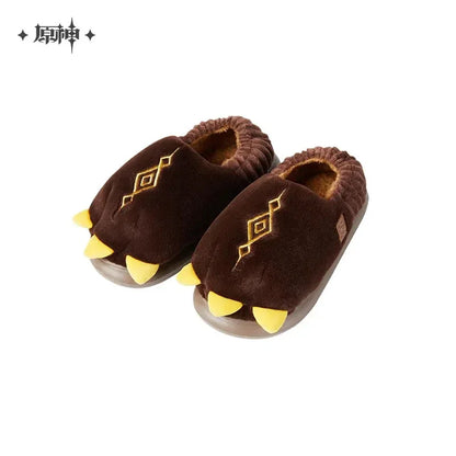 Zhongli Theme Impression Series Exuvia Plush House Slippers Genshin Impact L ACG Go Anime www.acg-go.com Apparel, Exuvia, Plush, Zhongli