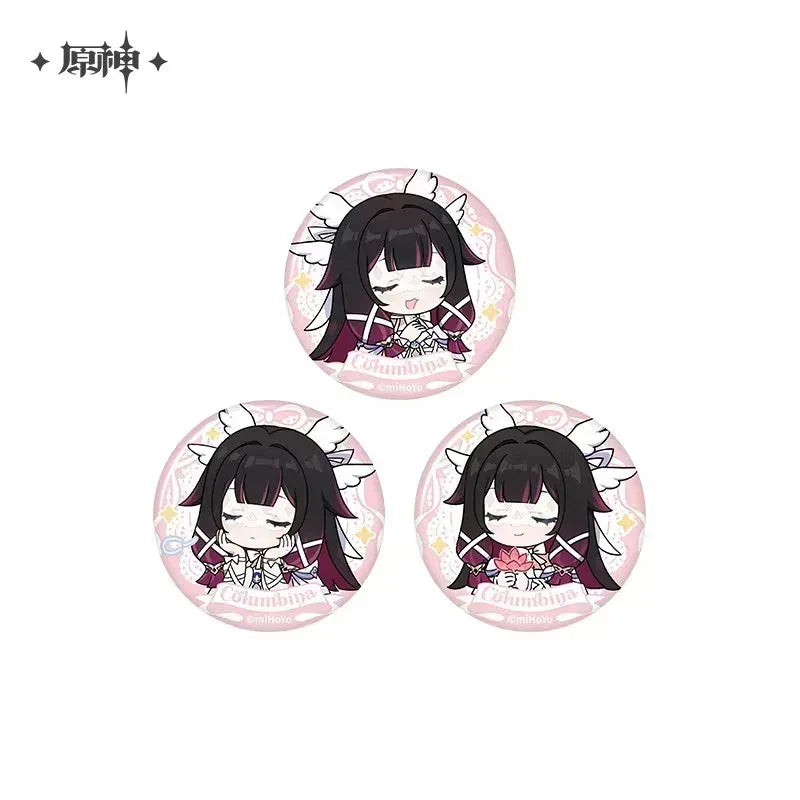 Genshin Impact Columbina Blessing of the Welkin Moon Series Glittering Shikishi Badge Mystery Box Random One ACG Go Anime www.acg-go.com Badge, Columbina, Genshin Impact, Mystery Box