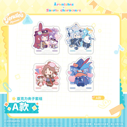 Arknight x Sanrio Characters Acrylic Clip Set