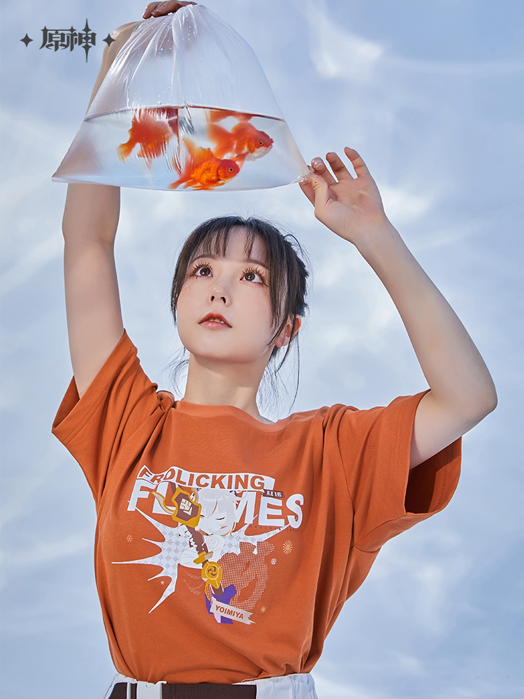 Genshin Impact Yoimiya Frolicking Flames T-shirt