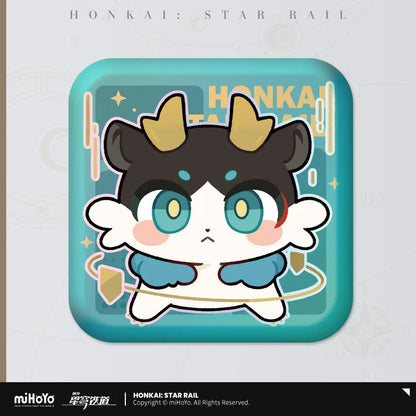 Honkai: Star Rail Pom-Pom Exhibition Series Square Tinplate Badge