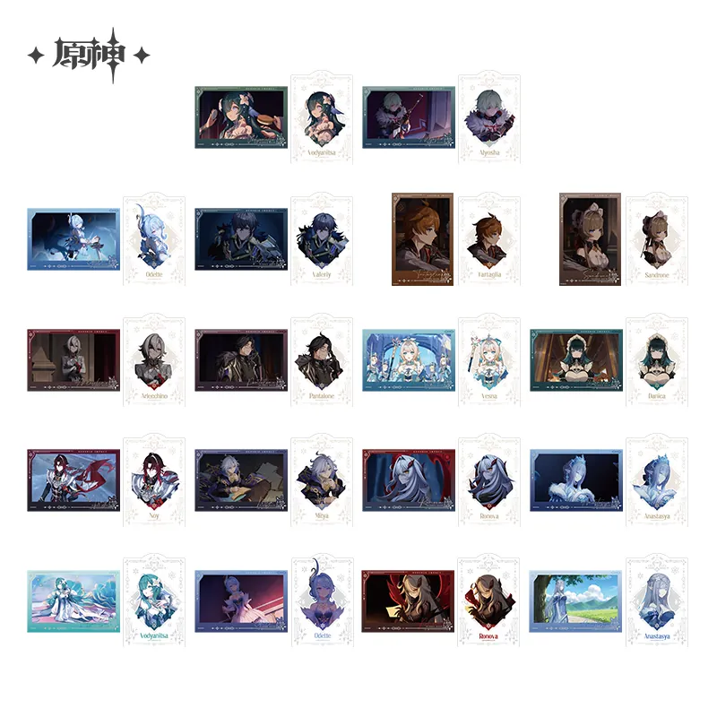 Genshin Impact Sudden Snow Series Merch Collectible Card Sleeve Set Mystery Box