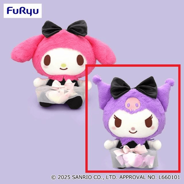 FuRyu Sanrio My Melody Black Flower in Dress BIG Plush