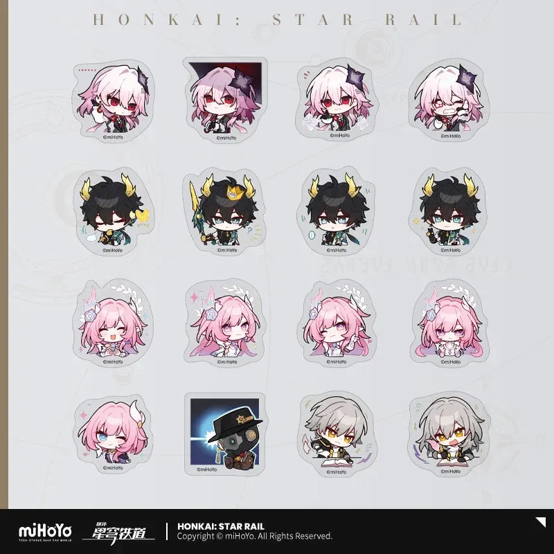 Honkai: Star Rail Pom-Pom Exhibition Series Chibi Sticker Box