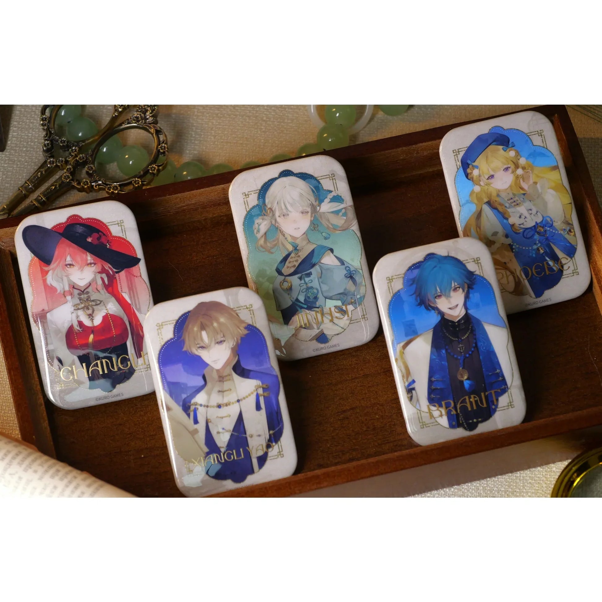 Wuthering Waves x Animate Dreamlike Shadow Series Merch Square Badge / Xiangli Yao ACG Go Anime www.acg-go.com Art Decor, Badge, Brant, Changli, Jinhsi, Pendant & Keychain, Phoebe, Stand, Wuthering Waves, Xiangli Yao