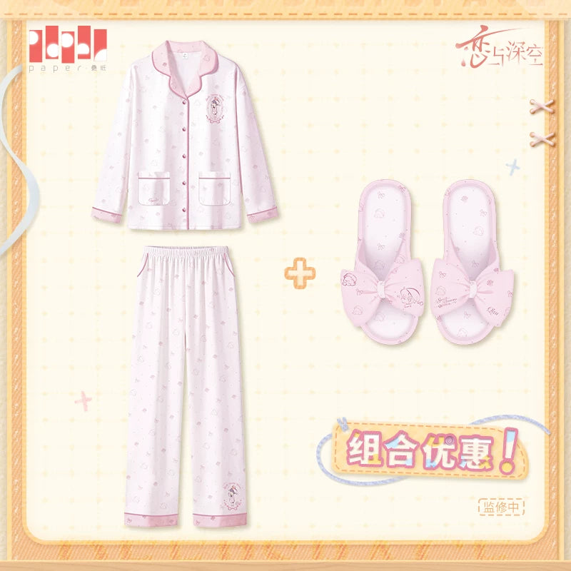 Love and Deepspace Sweet Dream Woven Series Pajama & Slippers Set