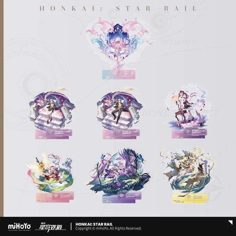 The Remembrance Character Warp Artwork Acrylic Stand Honkai: Star Rail Cyrene ACG Go Anime www.acg-go.com Aglaea, Castorice, Evernight, Hyacine, Stand