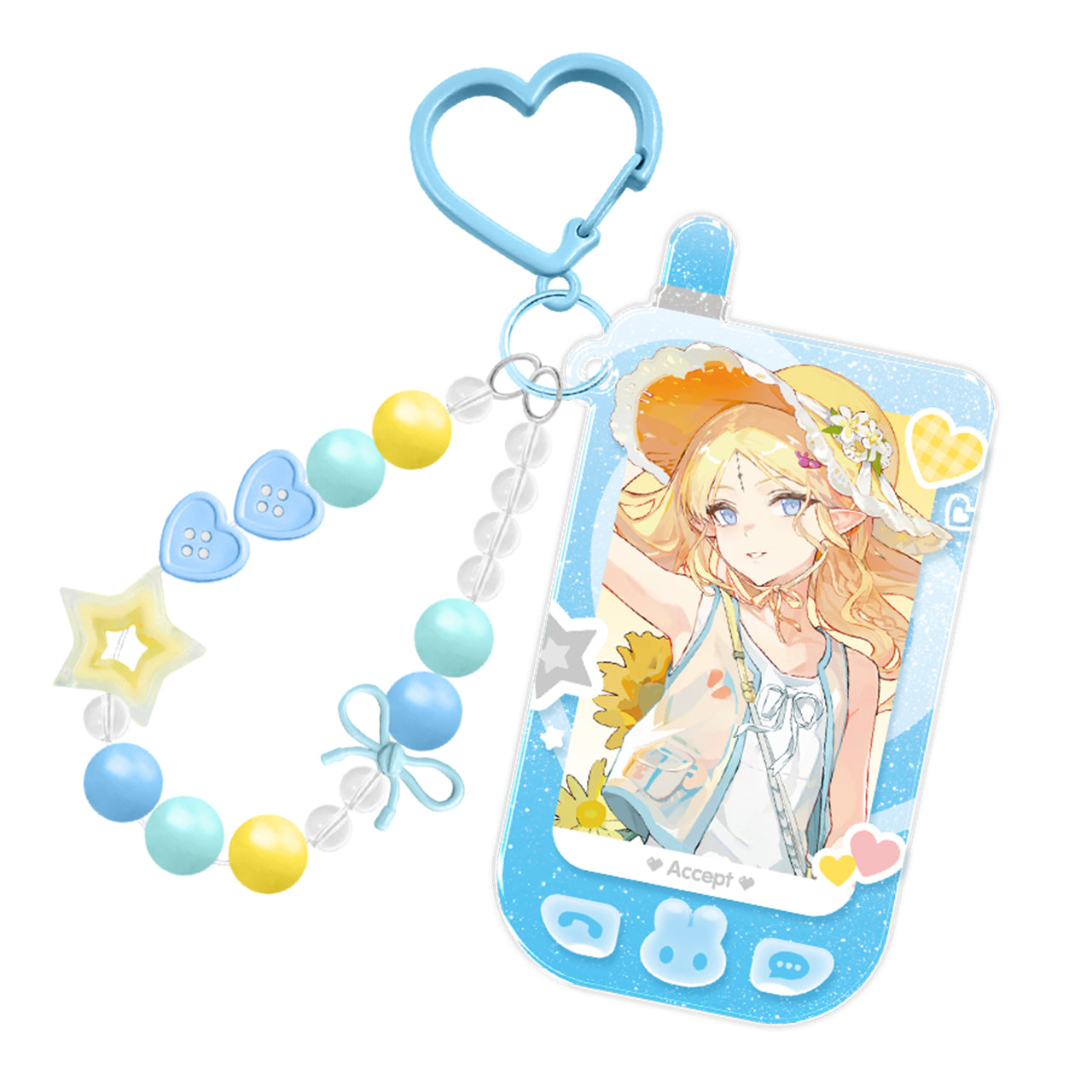 Somnoire Echoes Series Acrylic Bead Bracelet Keychain (Rover, Cartethyia, Lupa)