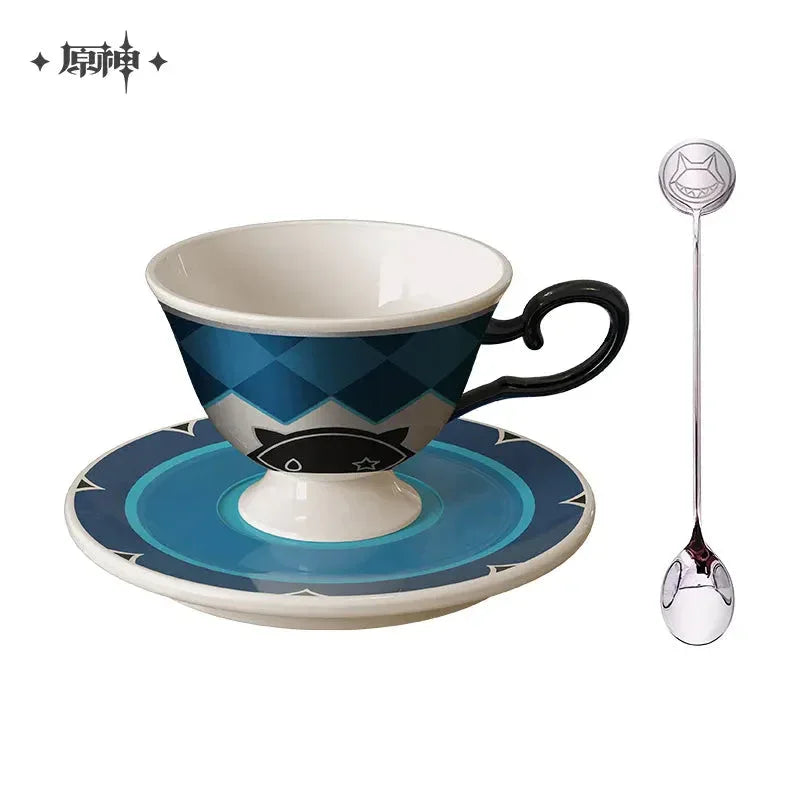 Magic Show Series Lyney Impression Afternoon Tea Cup & Saucer Set Genshin Impact Tea Cup & Saucer Set ACG Go Anime www.acg-go.com Lyney, Tableware