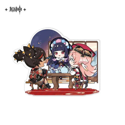 The Exquisite Night Chimes Series Chibi Character Merch Genshin Impact Standee - The Third Day Of The First Lunar Month ACG Go Anime www.acg-go.com Badge, Stand