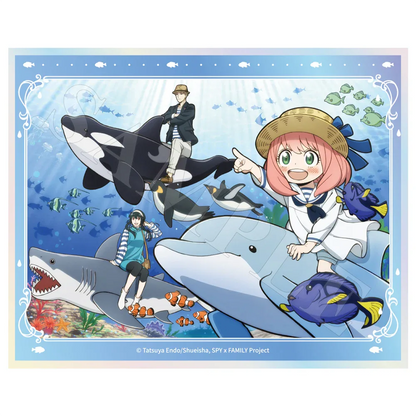 Ocean series Shikishi Card Board Spy x Family Aquarium ACG Go Anime www.acg-go.com Anya Forger, Art Decor, Cardboard, Loid Forger, Yor Forger