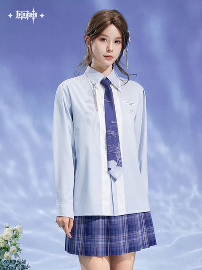 Kamisato Ayato Theme Impression Series Colorblock Tie Shirt