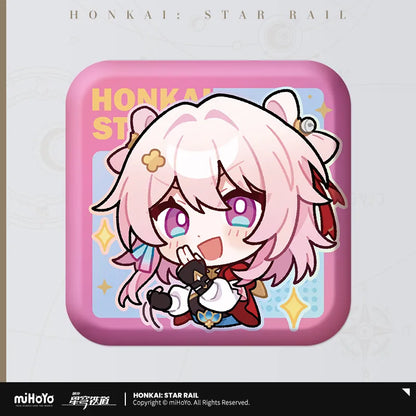 Pom-Pom Exhibition Series Square Tinplate Badge