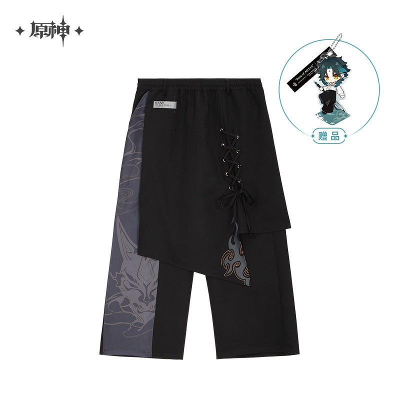 Genshin Impact Xiao Bane of All Evil Wide-Leg Culottes Pants