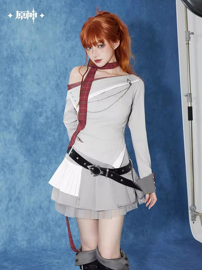 Genshin Impact Tartaglia Theme Impression Series Asymmetrical Long-Sleeve Knitwear