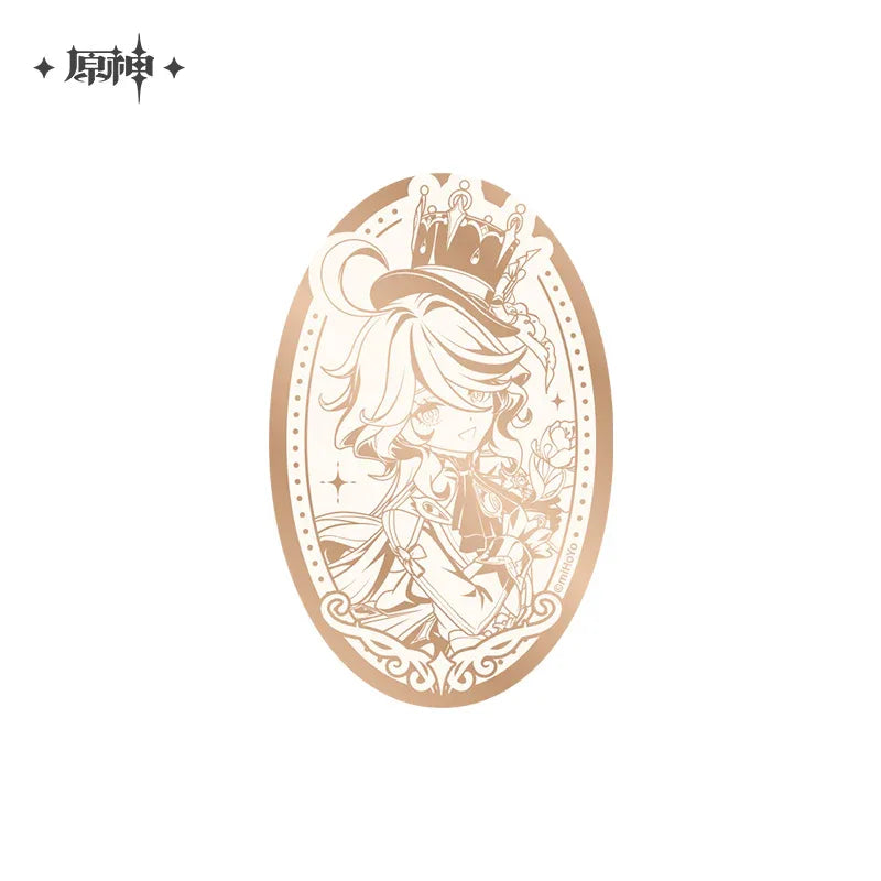 Anniversary Celebration Series Mirrored Badge Genshin Impact Furina ACG Go Anime www.acg-go.com Badge, Colombina, Furina, Genshin Impact, Mavuika, Nahida, Raiden Shogun, Venti, Zhongli