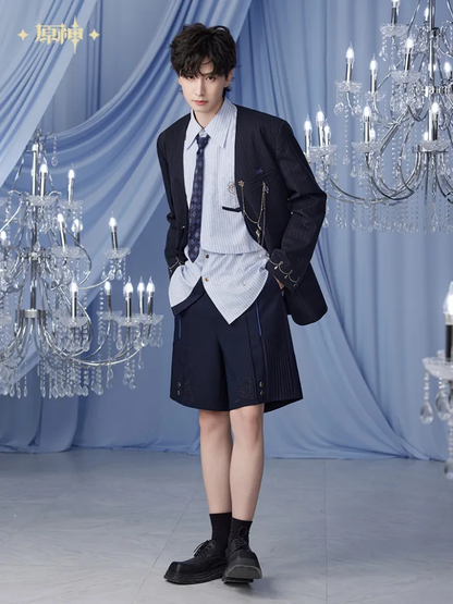 Furina Theme Impression Series Striped Casual Shirt