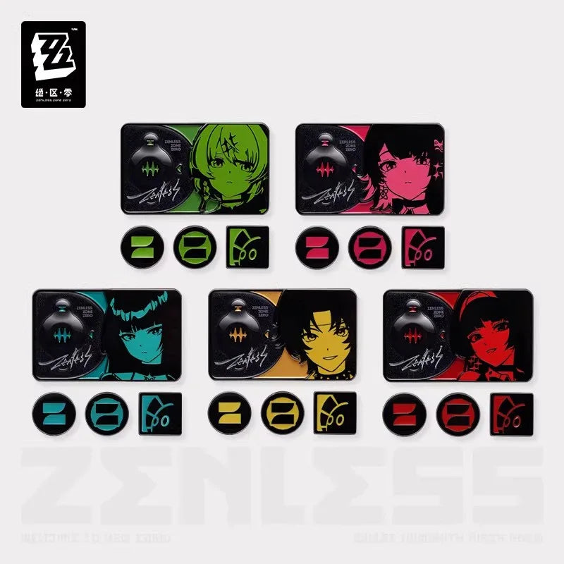Sparkling Wonderland Series Metal Badge Set Zenless Zone Zero Asaba Harumasa ACG Go Anime www.acg-go.com Bangboo, Pendant & Keychain, Zenless Zone Zero