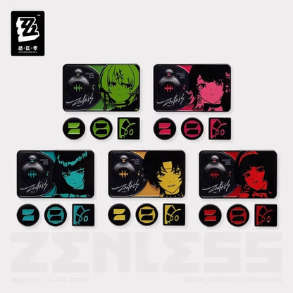 Sparkling Wonderland Series Metal Badge Set Zenless Zone Zero Asaba Harumasa ACG Go Anime www.acg-go.com Bangboo, Pendant & Keychain, Zenless Zone Zero
