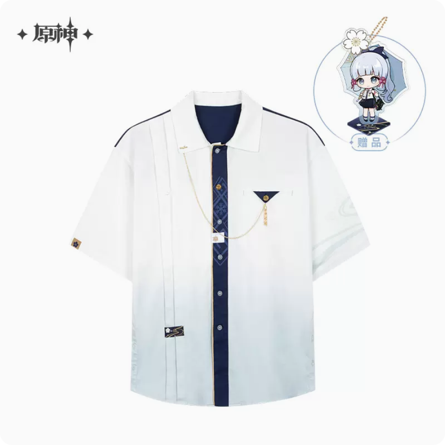 Genshin Impact Kamisato Ayaka Theme Impression Series Short Sleeve Shirt