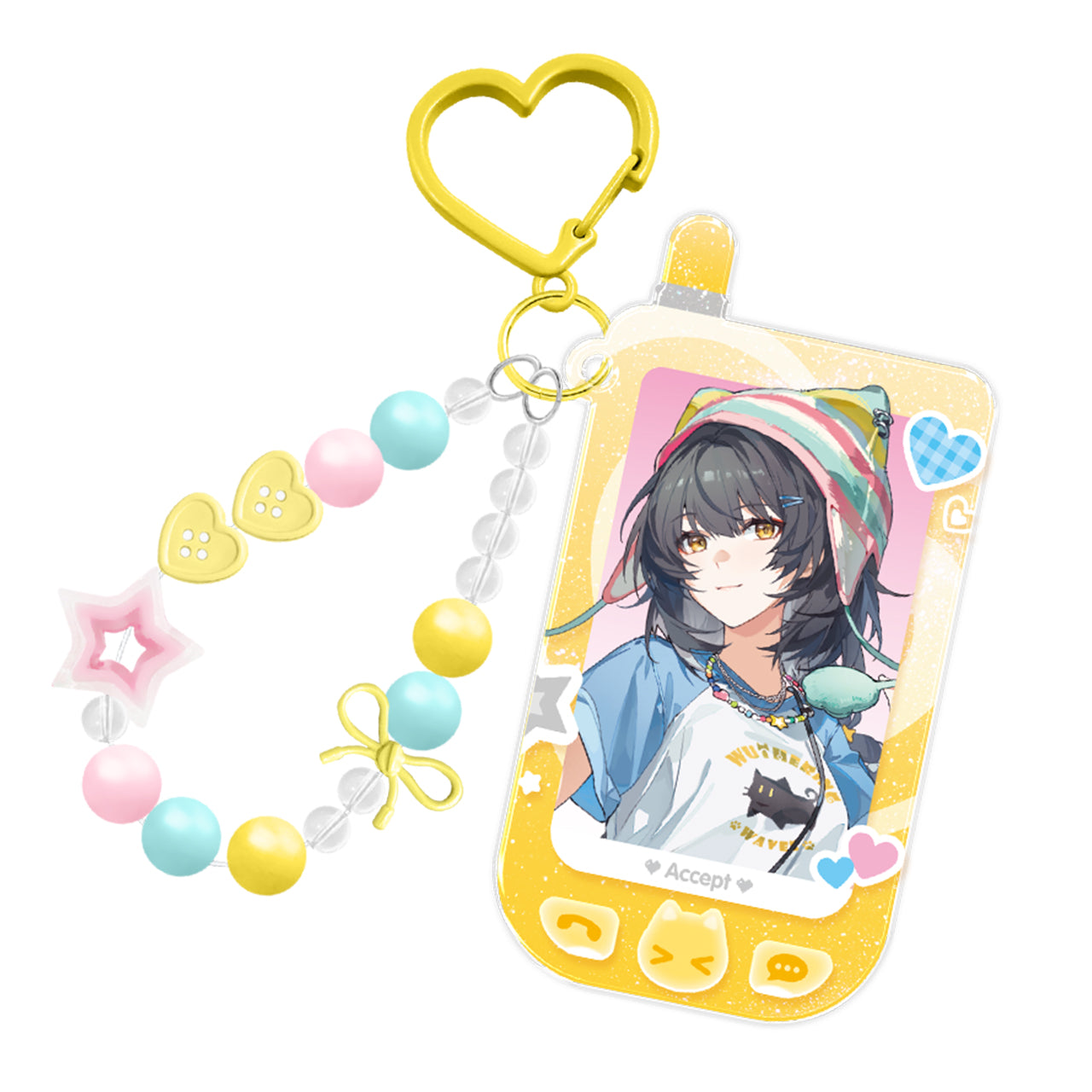 Somnoire Echoes Series Acrylic Bead Bracelet Keychain (Rover, Cartethyia, Lupa)