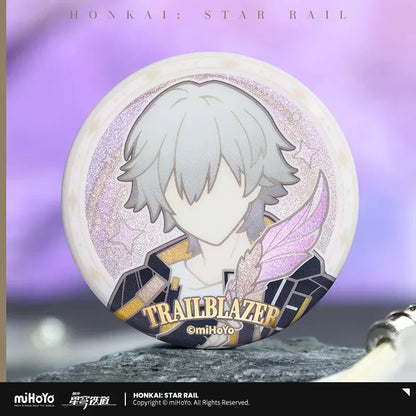 Honkai: Star Rail Trailblazer Write Series Tinplate Badge Trailblazer Caelus (Male) ACG Go Anime www.acg-go.com Badge, Caelus, Honkai: Star Rail, Stelle, Trailblazer