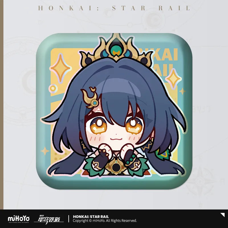 Pom-Pom Exhibition Series Square Tinplate Badge