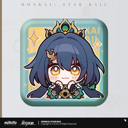 Pom-Pom Exhibition Series Square Tinplate Badge