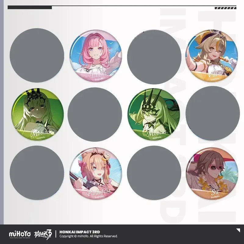 Honkai Impact 3rd CG Series Badge Mystery Box Vol.2 Random One ACG Go Anime www.acg-go.com Aponia, Badge, Eden, Elysia, Honkai Impact 3rd, Hua, Mobius, Pardofelis, Su, Vill-V