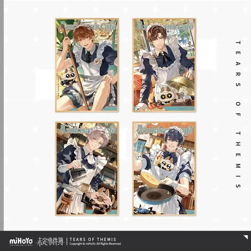 Tears of Themis Love at Azukisan's Café Series Decorative Shikishi Cardboard Luke Pearce ACG Go Anime www.acg-go.com Art Decor, Artem Wing, Luke Pearce, Marius von Hagen, Tears of Themis, Vyn Richter