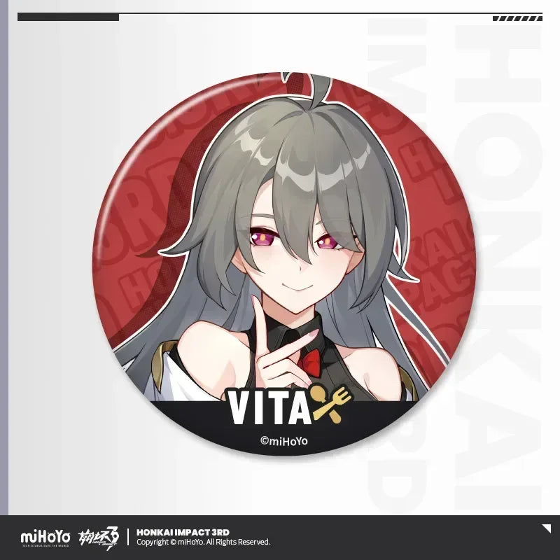 Honkai Impact 3rd Delicious Onboard Series Tinplate Badge Vita ACG Go Anime www.acg-go.com Badge, Honkai Impact 3rd, Theresa, Vita