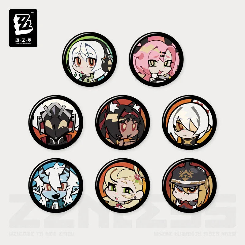 Affinity Excellent Series Agent Avatar Mini Badge Mystery Box Vol.1 Zenless Zone Zero Random One ACG Go Anime www.acg-go.com Anby Demara, Badge, Billy Kid, Lucy, Mystery Box, Nekomiya Mana, Nicole Demara, Piper Wheel, Soldier 11, Soukaku, Zenless Zone Zero