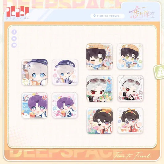 Love and Deepspace Love to Travel Series Mini Tinplate Badge Set