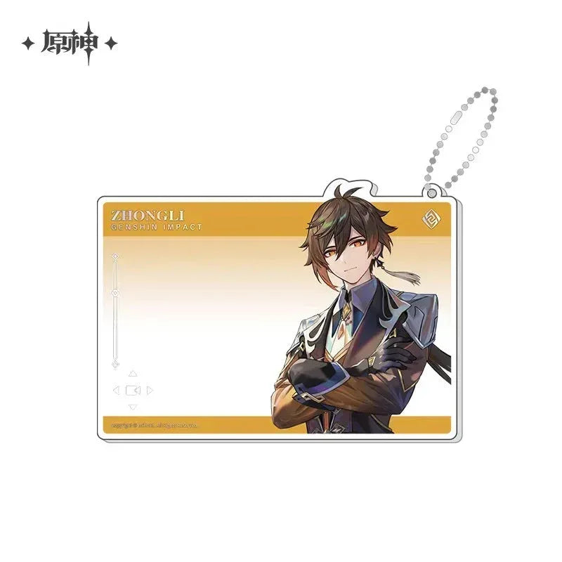 Genshin Impact Anniversary Celebration Series Acrylic Photo Card First Anniversary - Zhongli ACG Go Anime www.acg-go.com Aether, Art Decor, Furina, Lumine, Nahida, Paimon, Pendant & Keychain, Venti, Zhongli