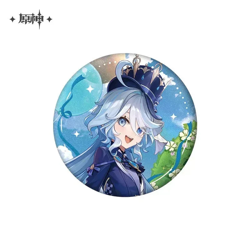 Genshin Impact Anniversary Celebration Series Badge Third Anniversary - Furina ACG Go Anime www.acg-go.com Aether, Badge, Furina, Lumine, Nahida, Paimon, Venti, Zhongli