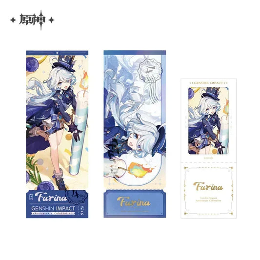 Genshin Impact Anniversary Celebration Series Character Commemorative Ticket Set 4th Anniversary Furina Ver. ACG Go Anime www.acg-go.com Art Decor, Furina, Mavuika, Nahida, Raiden Shogun, Ticket, Venti, Zhongli