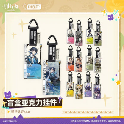 Authorization Pass Series 41.0 Acrylic Keychain Mystery Box Arknights ACG Go Anime