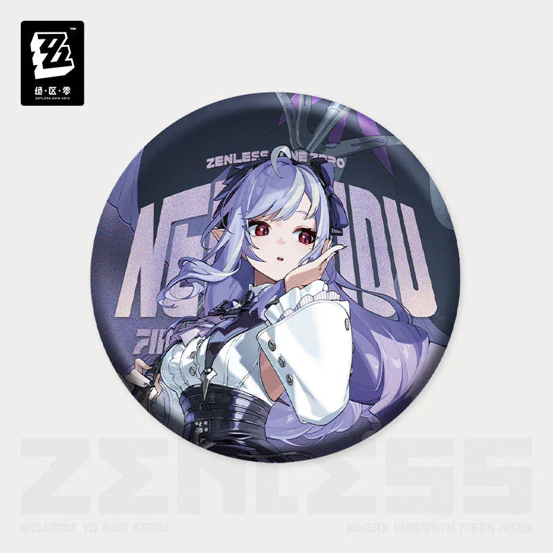 Artwork Series Mockingbird Tinplate Badge Zenless Zone Zero Vivian ACG Go Anime www.acg-go.com Badge, Hugo, Vivian