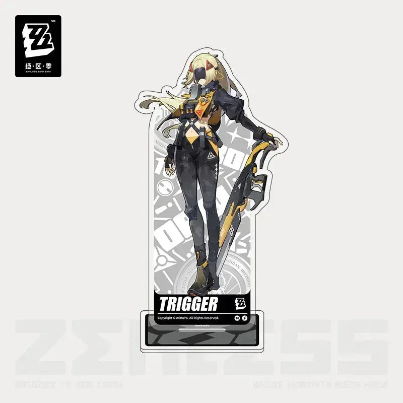 Zenless Zone Zero Artwork Series Obol Squad Acrylic Stand Trigger ACG Go Anime www.acg-go.com Orphie Magnusson & Magus, Seed, Soldier 11, Stand, Trigger