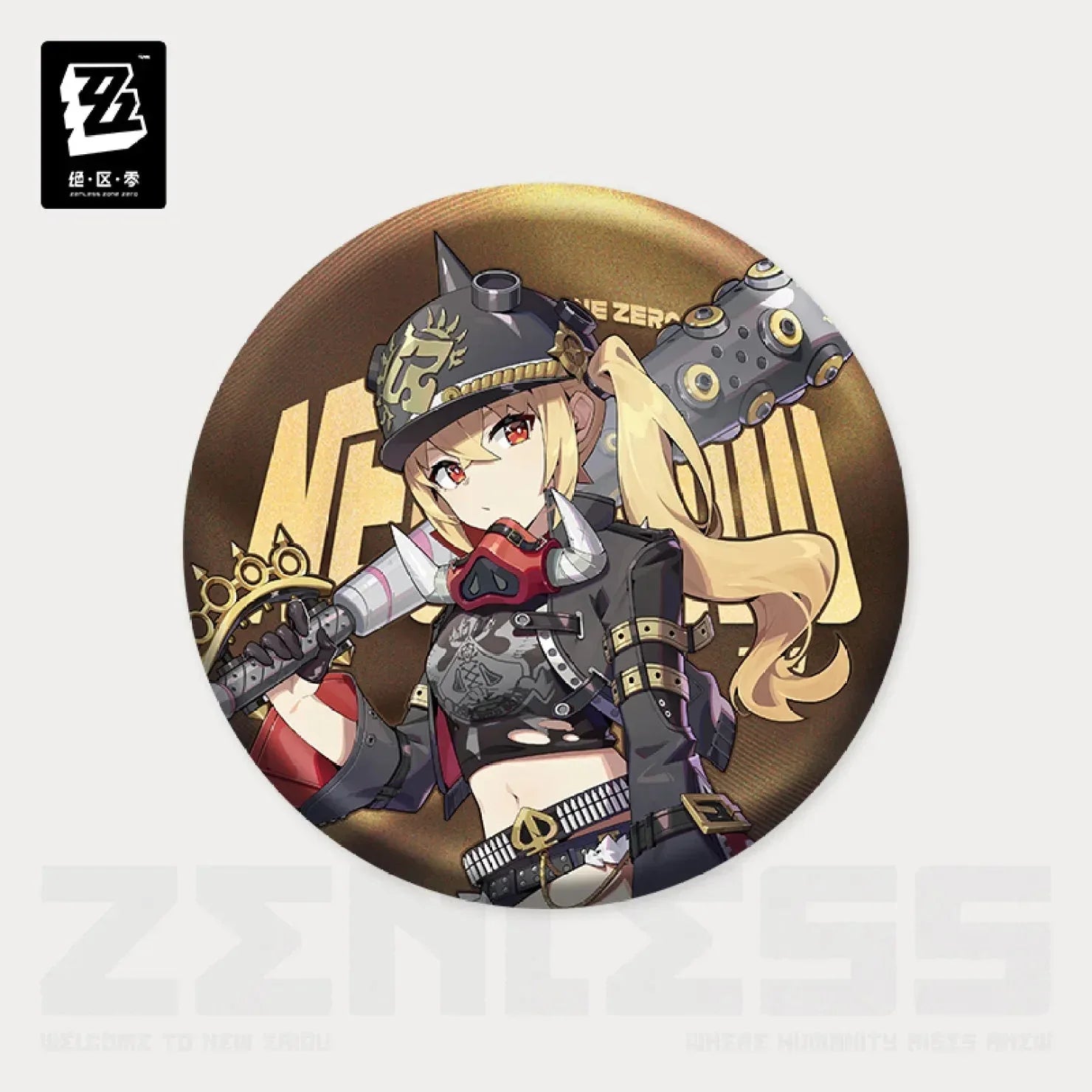 Artwork Series Sons of Calydon Tinplate Badge Zenless Zone Zero Luciana de Montefio ACG Go Anime www.acg-go.com Badge, Burnice White, Caesar King, Lucy, Piper Wheel, Pulchra Fellini