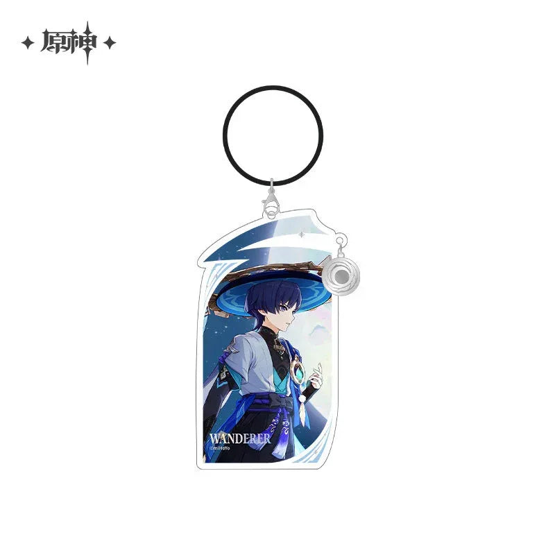 Genshin Impact A Traveler on Winter's Night Series Merch Keychain Wanderer ACG Go Anime www.acg-go.com Art Decor, Badge, Columbina, Genshin Impact, Il Dottore, Pendant & Keychain, Sandrone, Varka, Wanderer, Zibai